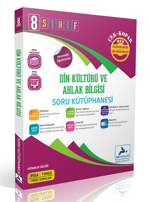 Paraf 8. Sınıf Din Kültürü ve Ahlak Bilgisi Soru Kütüphanesi Soru Bankası Paraf Yayınları