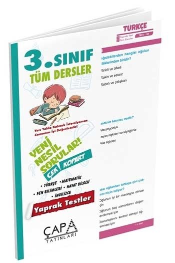 Çapa 3. Sınıf Tüm Dersler Yaprak Test Çapa Yayınları