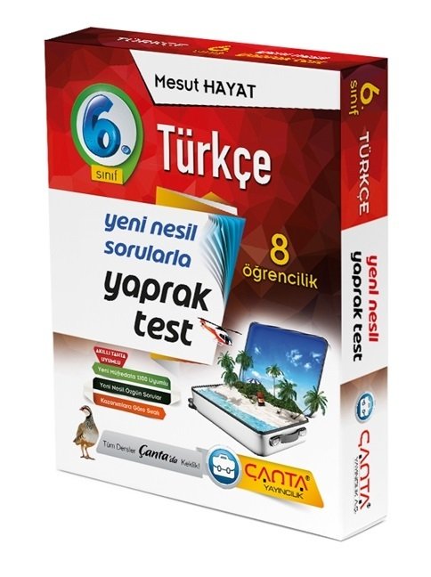 Çanta 6. Sınıf Türkçe 8 Öğrencilik Kutu Yaprak Test Çanta Yayınları