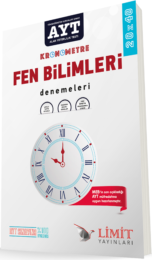 Limit YKS AYT Kronometre Fen Bilimleri 20x40 Deneme Sınavları Limit Yayınları