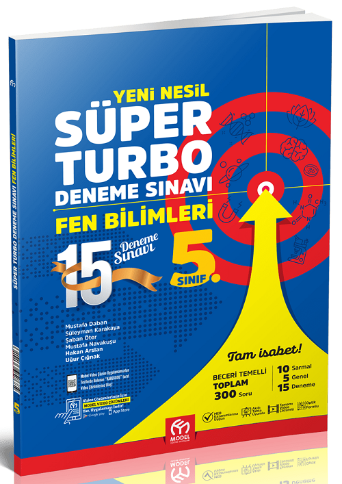 Model 5. Sınıf Fen Bilimleri Süper Turbo 15 Deneme Model Eğitim Yayınları