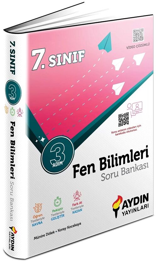 Aydın 7. Sınıf Fen Bilimleri 3 Adım Soru Bankası Video Çözümlü Aydın Yayınları