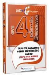 Memur Sınav 2023 GYS Tapu ve Kadastro Genel Müdürlüğü Tapu Sicil Müdür Yardımcısı 4 Dörtlük Deneme Görevde Yükselme Memur Sınav