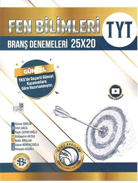 Bilgi Sarmal YKS TYT Fen Bilimleri Soru Avcıları 25x20 Branş Denemeleri Video Çözümlü Bilgi Sarmal Yayınları