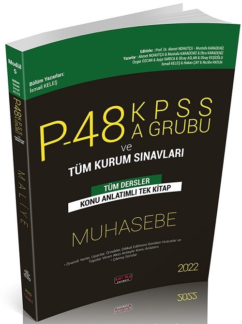 Savaş 2022 KPSS A Grubu P48 Muhasebe Konu Anlatımlı Tek Kitap Savaş Yayınları