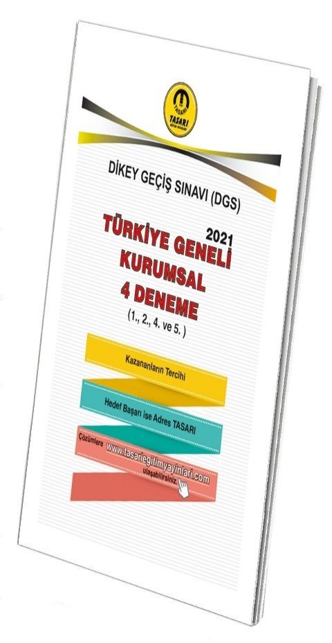 Tasarı 2021 DGS Türkiye Geneli Kurumsal 4 Deneme (1-2-4-5) Tasarı Yayınları