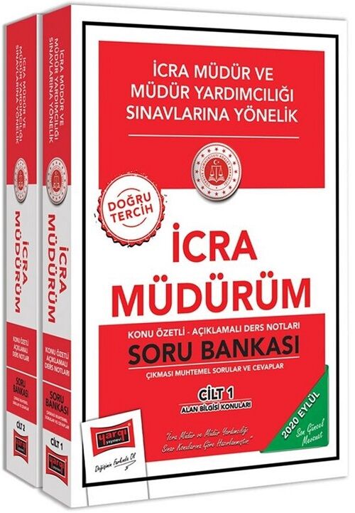 SÜPER FİYAT - Yargı 2020 İcra Müdür ve Yardımcılığı İcra Müdürüm Konu Özetli Soru Bankası 2 Cilt Yargı Yayınları