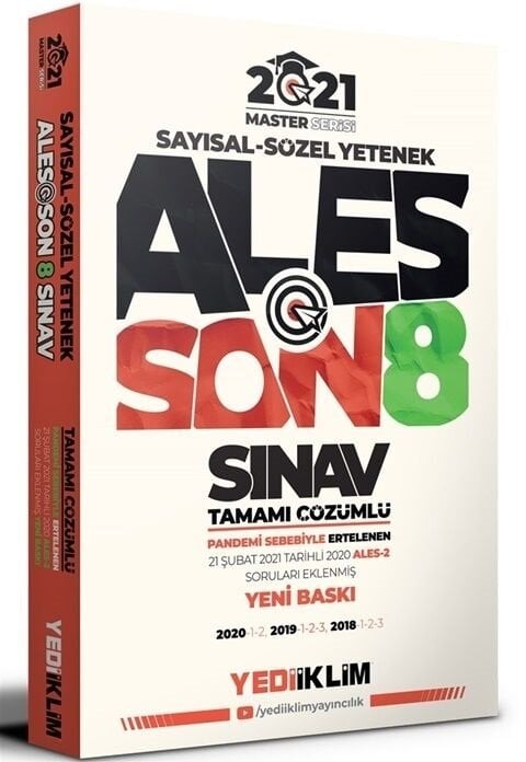 Yediiklim 2021 ALES Son 8 Sınav Çıkmış Sorular Yediiklim Yayınları