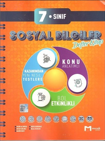 Mozaik 7. Sınıf Sosyal Bilgiler İntro Konu Anlatımlı Defter Kitap Mozaik Yayınları