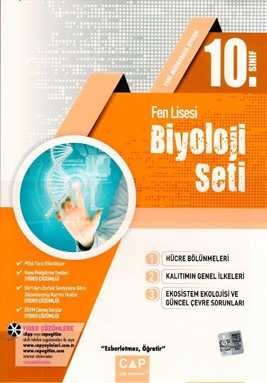 Çap Yayınları 10. Sınıf Fen Lisesi Biyoloji Seti Video Çözümlü Çap Yayınları