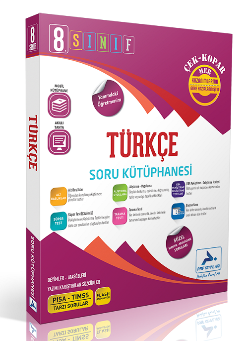 Paraf 8. Sınıf Türkçe Soru Kütüphanesi Soru Bankası Paraf Yayınları