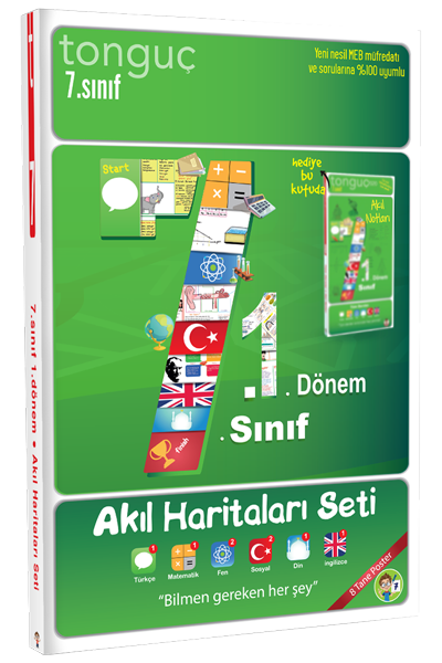 Tonguç 7. Sınıf 1. Dönem 7.1 Akıl Haritaları Seti Tonguç Akademi