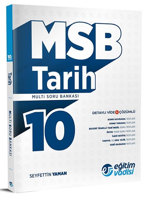 Eğitim Vadisi 10. Sınıf Tarih MSB Modüler Soru Bankası Video Çözümlü Eğitim Vadisi Yayınları