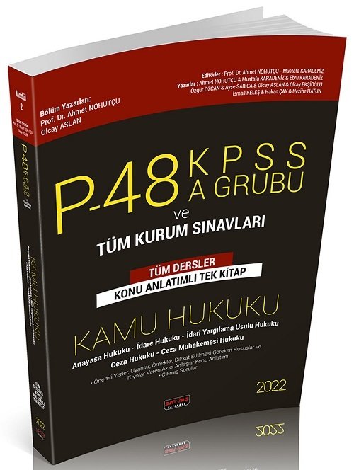 Savaş 2022 KPSS A Grubu P48 Kamu Hukuku Konu Anlatımlı Tek Kitap Savaş Yayınları