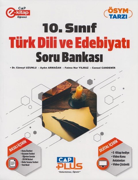 Çap Yayınları 10. Sınıf Türk Dili ve Edebiyatı Plus Soru Bankası Çap Yayınları