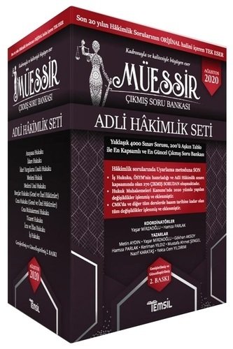 Temsil 2020 MÜESSİR Adli Hakimlik Çıkmış Soru Bankası Seti Çözümlü Temsil Yayınları