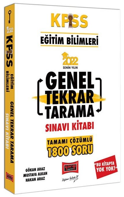 Yargı 2022 KPSS Eğitim Bilimleri Genel Tekrar Tarama Soru Bankası Çözümlü Yargı Yayınları