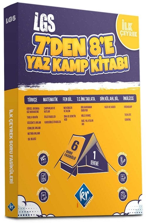 KR Akademi LGS Tüm Dersler 7 den 8 e Yaz Kamp Kitabı KR Akademi