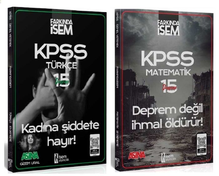 SÜPER FİYAT - İsem 2025 KPSS Türkçe + Matematik Aşina 30 Deneme 2 li Set İsem Yayınları