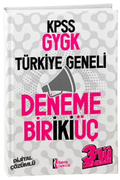 SÜPER FİYAT - İsem 2025 KPSS Genel Yetenek Genel Kültür Türkiye Geneli 3 Deneme (1-2-3) Dijital Çözümlü İsem Yayınları