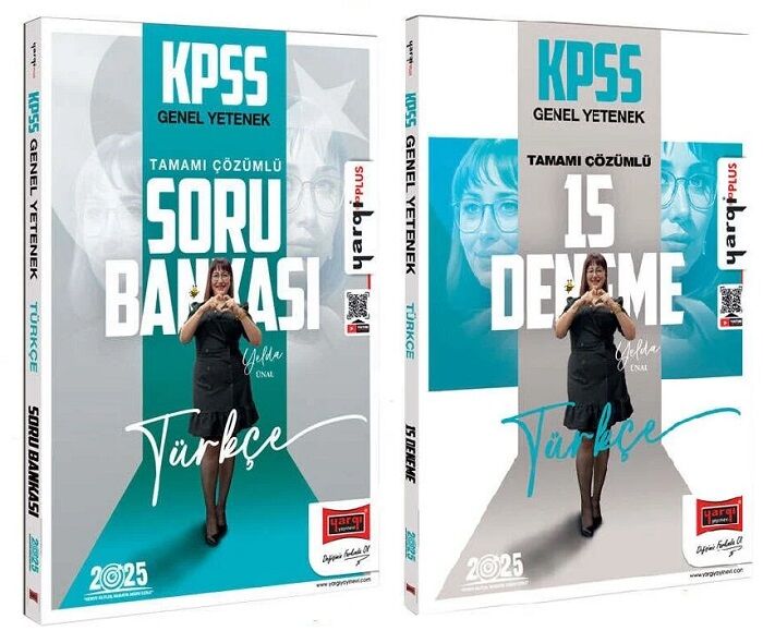 Yargı 2025 KPSS Türkçe Soru Bankası + 15 Deneme 2 li Set - Yelda Ünal Yargı Yayınları