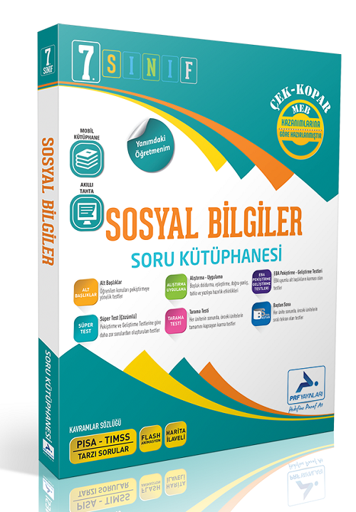 Paraf 7. Sınıf Sosyal Bilgiler Soru Kütüphanesi Soru Bankası Paraf Yayınları