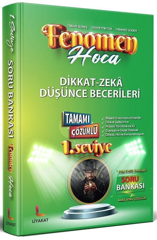 Liyakat 1. Sınıf BİLSEM Dikkat-Zeka Düşünce Becerileri Soru Bankası Liyakat Yayınları