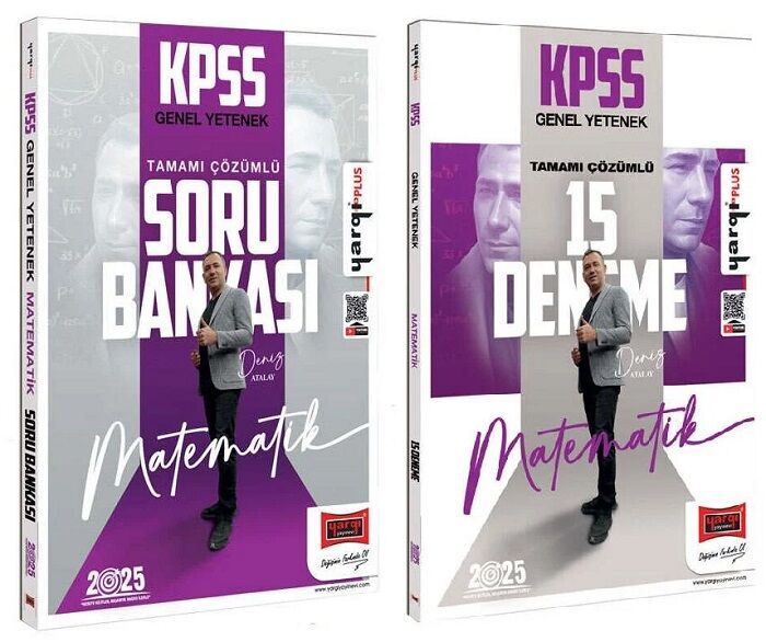 Yargı 2025 KPSS Matematik Soru Bankası + 15 Deneme 2 li Set - Deniz Atalay Yargı Yayınları