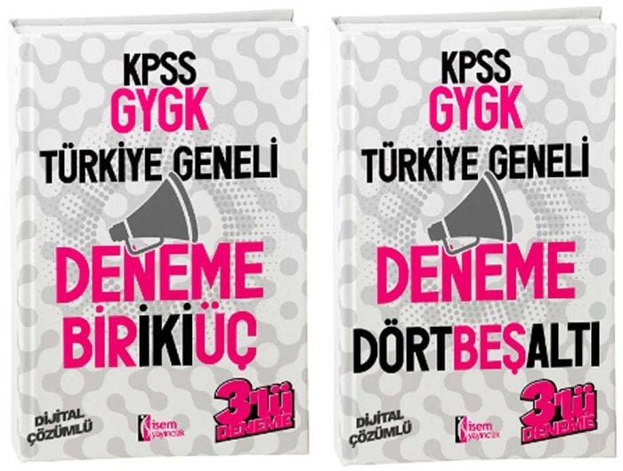 İsem 2025 KPSS Genel Yetenek Genel Kültür Türkiye Geneli 6 Deneme (1-2-3-4-5-6) 2 li Set İsem Yayınları