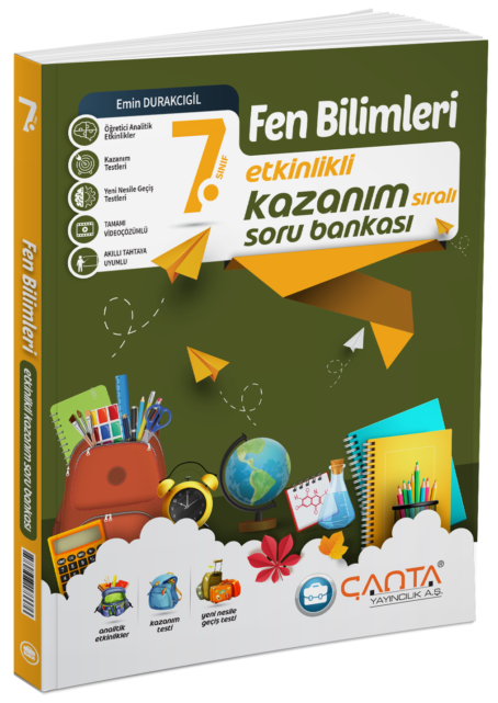 Çanta 7. Sınıf Fen Bilimleri Etkinlikli Kazanım Soru Bankası Çanta Yayınları