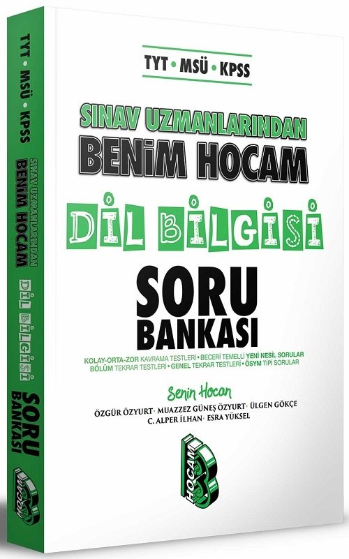 Benim Hocam TYT MSÜ KPSS Dil Bilgisi Sınav Uzmanlarından Soru Bankası Benim Hocam Yayınları