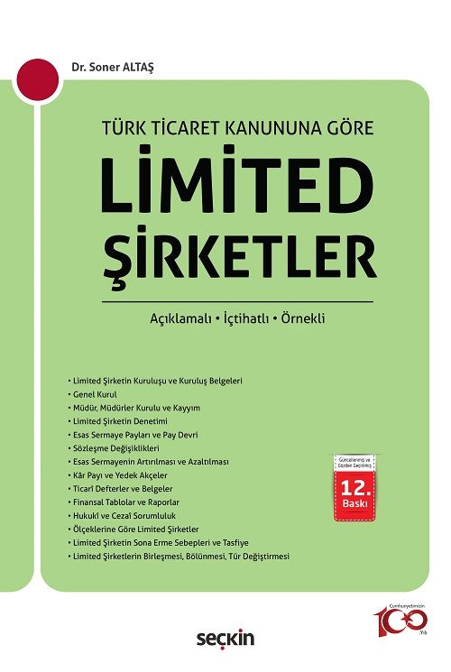 Seçkin Limited Şirketler 12. Baskı - Soner Altaş Seçkin Yayınları