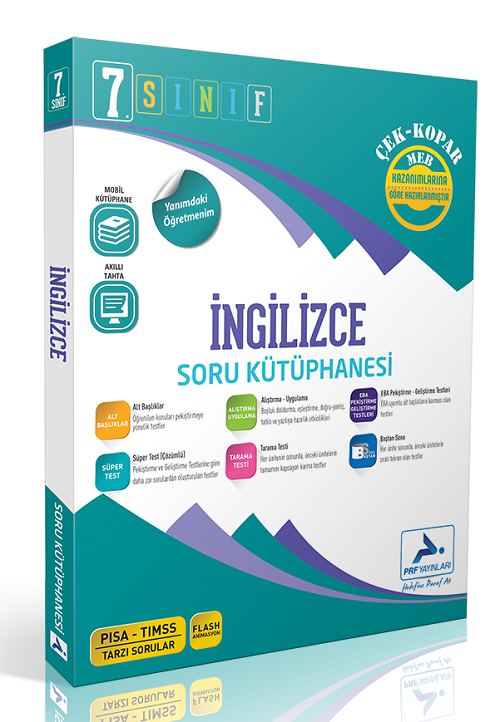 Paraf 7. Sınıf İngilizce Soru Kütüphanesi Soru Bankası Paraf Yayınları