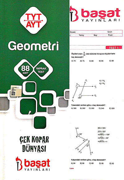 Başat YKS TYT AYT Geometri 88 Yaprak Test Başat Yayınları