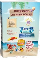 Günay 7 den 8 e Geçenlere Bumerang Yaz Kampı Föyleri Günay Yayınları