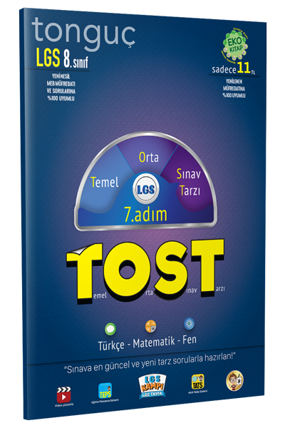 Tonguç 8. Sınıf LGS TOST 7. Adım Türkçe-Matematik-Fen Tonguç Akademi