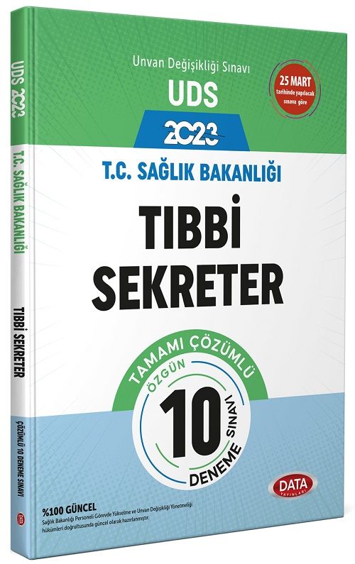 SÜPER FİYAT - Data 2023 ÜDS Sağlık Bakanlığı Tıbbi Sekreter 10 Deneme Çözümlü Ünvan Değişikliği Data Yayınları