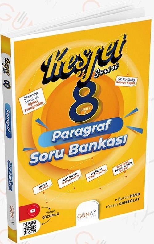 Günay 8. Sınıf Paragraf Keşfet Soru Bankası Günay Yayınları