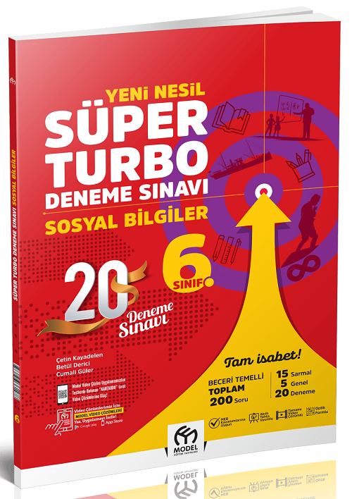 Model 6. Sınıf Sosyal Bilgiler Süper Turbo 20 Deneme Model Eğitim Yayınları