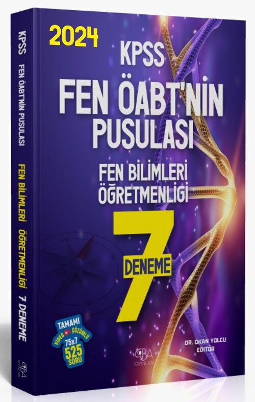 CBA Yayınları 2024 ÖABT Fen Bilimlerinin Pusulası 7 Deneme Video Çözümlü - Okan Yolcu CBA Yayınları