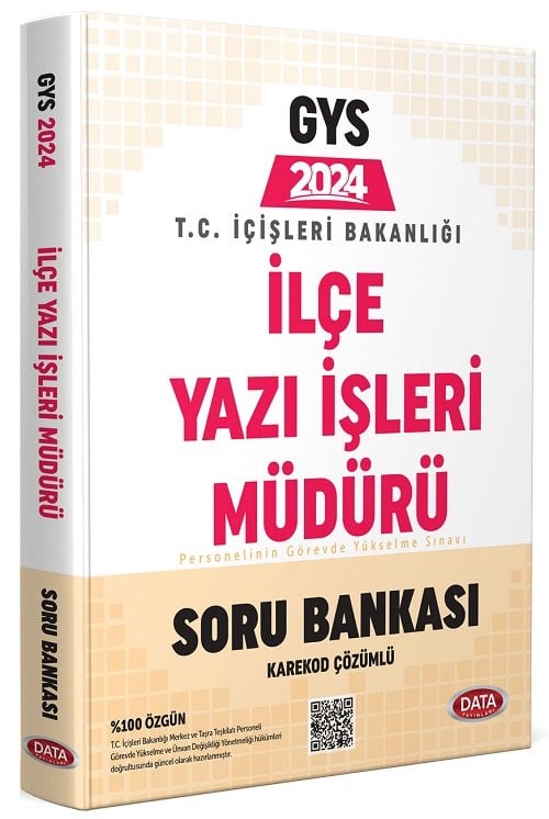 Data 2024 GYS İçişleri Bakanlığı İlçe Yazı İşleri Müdürü Soru Bankası Görevde Yükselme Data Yayınları