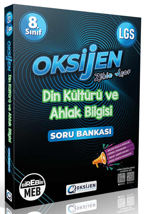 Oksijen 8. Sınıf LGS Din Kültürü ve Ahlak Bilgisi Oksijen Soru Bankası Oksijen Yayınları