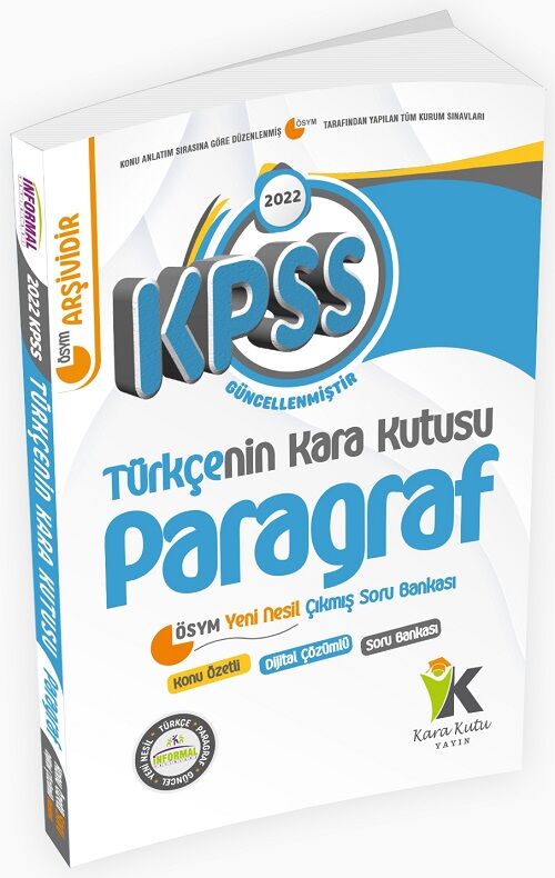 SÜPER FİYAT - İnformal 2022 KPSS Türkçenin Kara Kutusu Paragraf Çıkmış Sorular Soru Bankası Çözümlü İnformal Yayınları