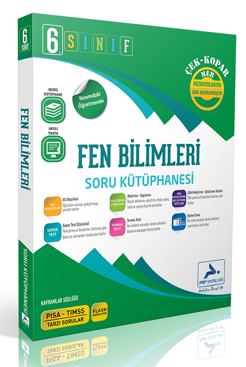 Paraf 6. Sınıf Fen Bilimleri Soru Kütüphanesi Soru Bankası Paraf Yayınları