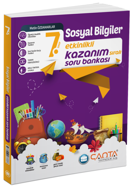 Çanta 7. Sınıf Sosyal Bilgiler Etkinlikli Kazanım Soru Bankası Çanta Yayınları