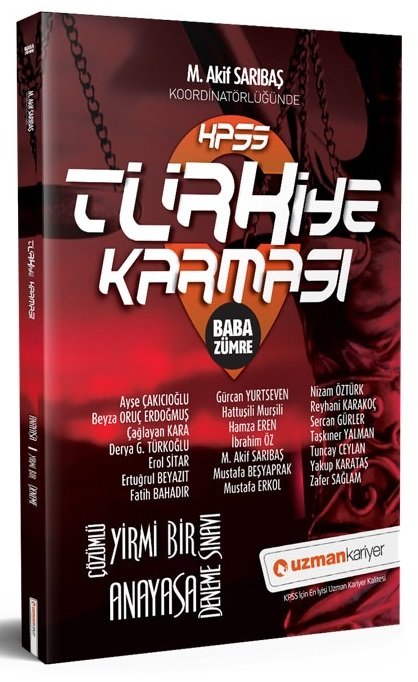 SÜPER FİYAT - Uzman Kariyer KPSS Anayasa Türkiye Karması Baba Zümre 21 Deneme Çözümlü Uzman Kariyer Yayınları