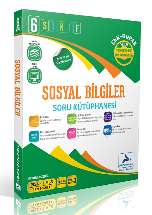 Paraf 6. Sınıf Sosyal Bilgiler Soru Kütüphanesi Soru Bankası Paraf Yayınları