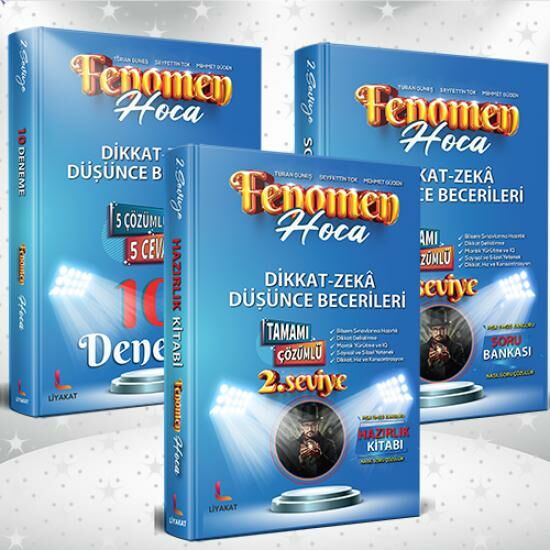 Liyakat 2. Sınıf BİLSEM Dikkat-Zeka Düşünce Becerileri 3 Kitap Set Liyakat Yayınları