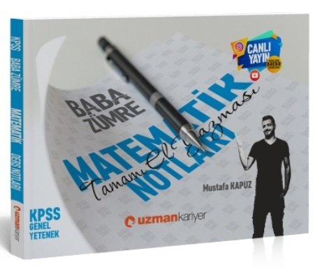 SÜPER FİYAT - Uzman Kariyer KPSS Matematik Baba Zümre El Yazması Ders Notları Uzman Kariyer Yayınları