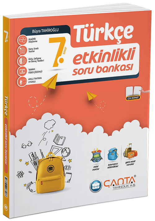 Çanta 7. Sınıf Türkçe Etkinlikli Kazanım Soru Bankası Çanta Yayınları